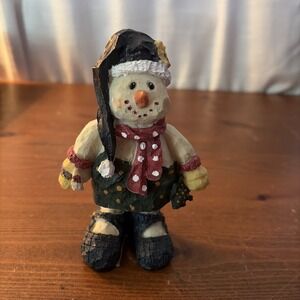World Bazaars Inc. Heavy Resin Snowman, Holiday Winter Snowman